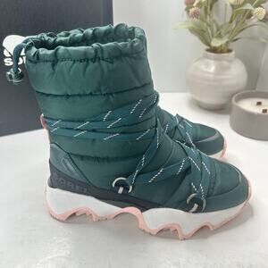 Sorel Kinetic Impact NXT Boots Waterproof Midnight Teal/Vintage Pink Women's 8